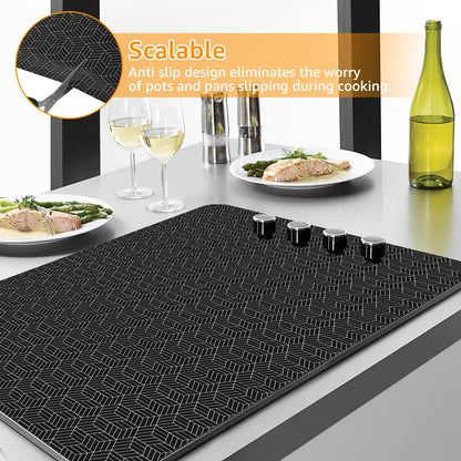 Jetcloudlive Large Induction Cooktop Protector Mat 20.5x30.8 inElectric Stove Burner Covers Antiscratch as Glass Top Stove Cover or Electric Stove Top
