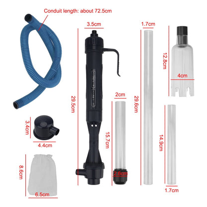 EUWBSSR Electric Aquarium Gravel Cleaner Fish Tank Vacuum Gravel Cleaner,Water Changer with Air-Pressing Button Water Hose Controller for Sand Washing Feces