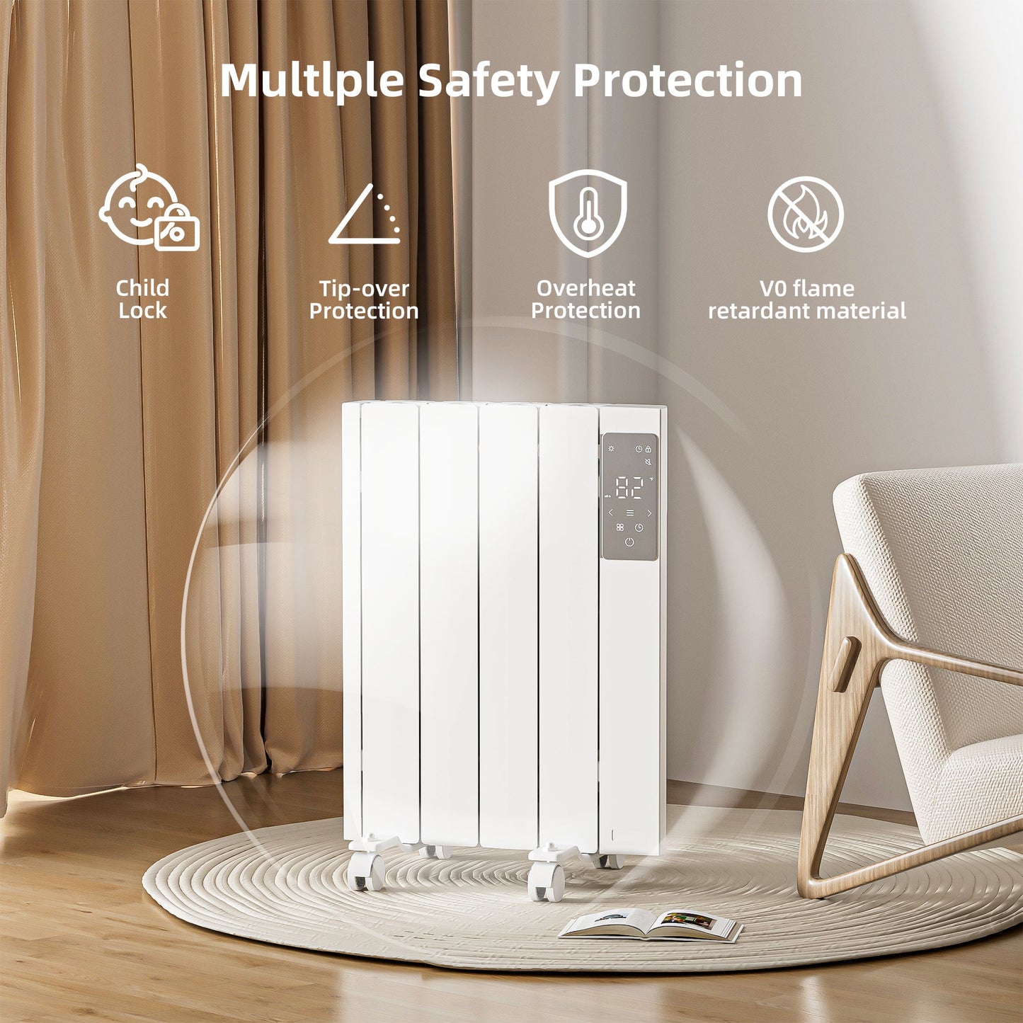 BREEZEHEAT Mechanical version 800W aluminum space heater