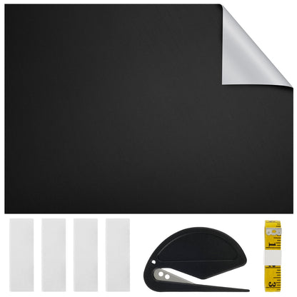 Pcapzz 118x57In Blackout Curtains Blackout Shade DIY Window Blinds No Drill Window Shades Privacy Protection Blackout Blinds with Adhesive Tapes for Nursery Dorm Room Home Windows