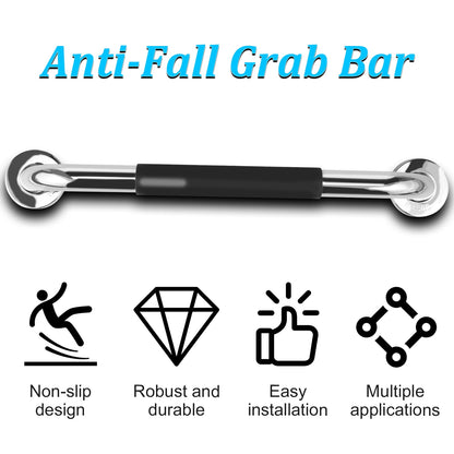 Txkrhwa 16 Inch Shower Grab Bars, Anti Slip Rubber Grip, Stainless Steel Bath Grab Bar, Bathroom Balance Bar, Wall Mount Safety Handrail Support, Handicap Injury Elderly Assist Handle