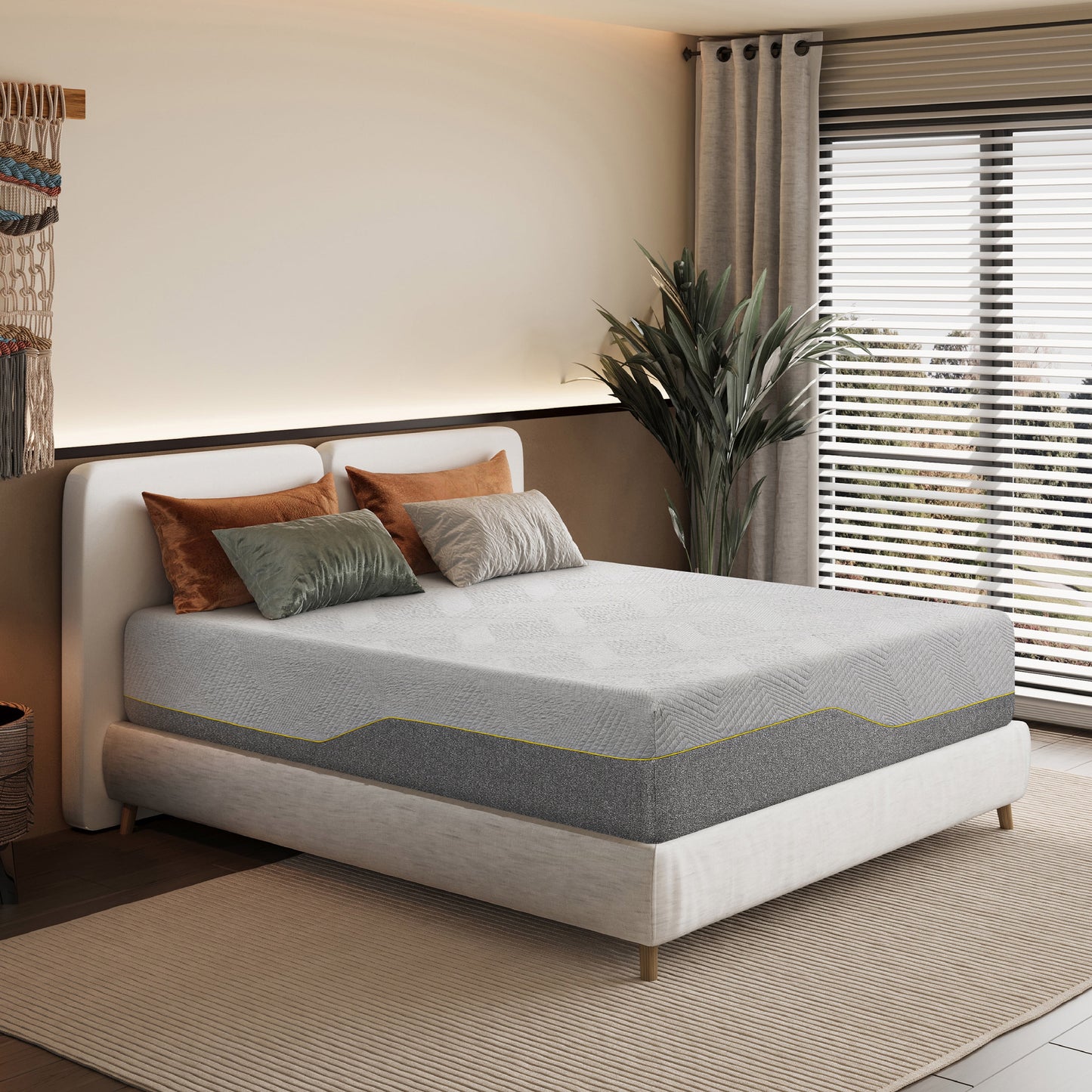 MLILY Ego Gray 14 inch Twin Bed Mattress, Gel Memory Foam Mattress in a Box, Medium