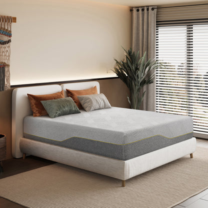 MLILY Ego Gray 14 inch Twin Bed Mattress, Gel Memory Foam Mattress in a Box, Medium