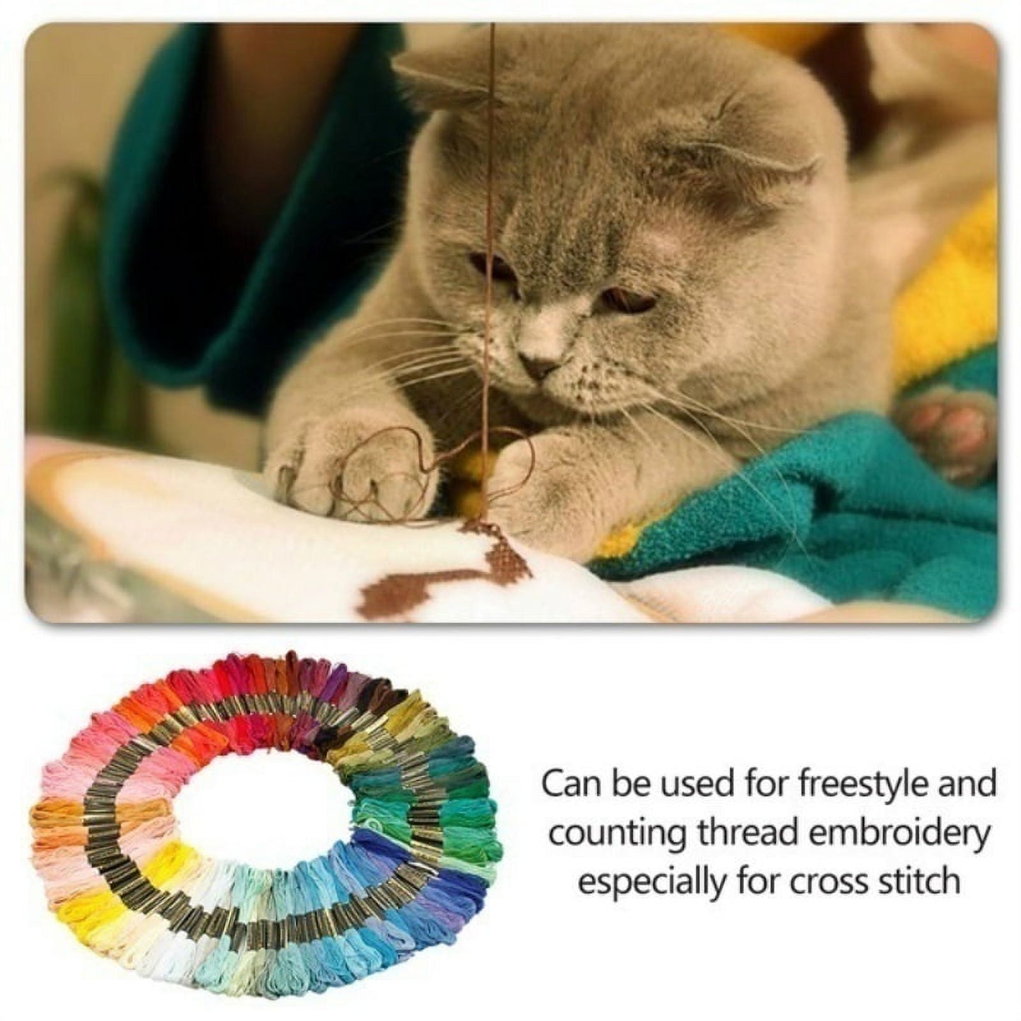 200/120/100 Colors Cotton DMC Cross Floss Stitch Thread Embroidery Sewing Skeins Multi Colors