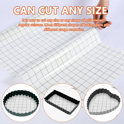 Jetcloudlive Silicone Baking Mat Roll Non Stick Oven Liner Reusable Pastry Mat Free Cutting Air Fryer Liner Heat Resistant Baking Sheet Mat Easily Cut to Size Countertop Protector Mat for Oven