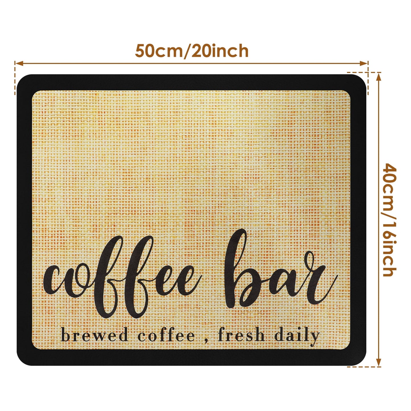 NYIDPSZ Coffee Mat Hide Stains Rubber Backed Coffee Bar Countertop Mat Waterproof Placemat Kitchen Counter Coffee Bar Accessories