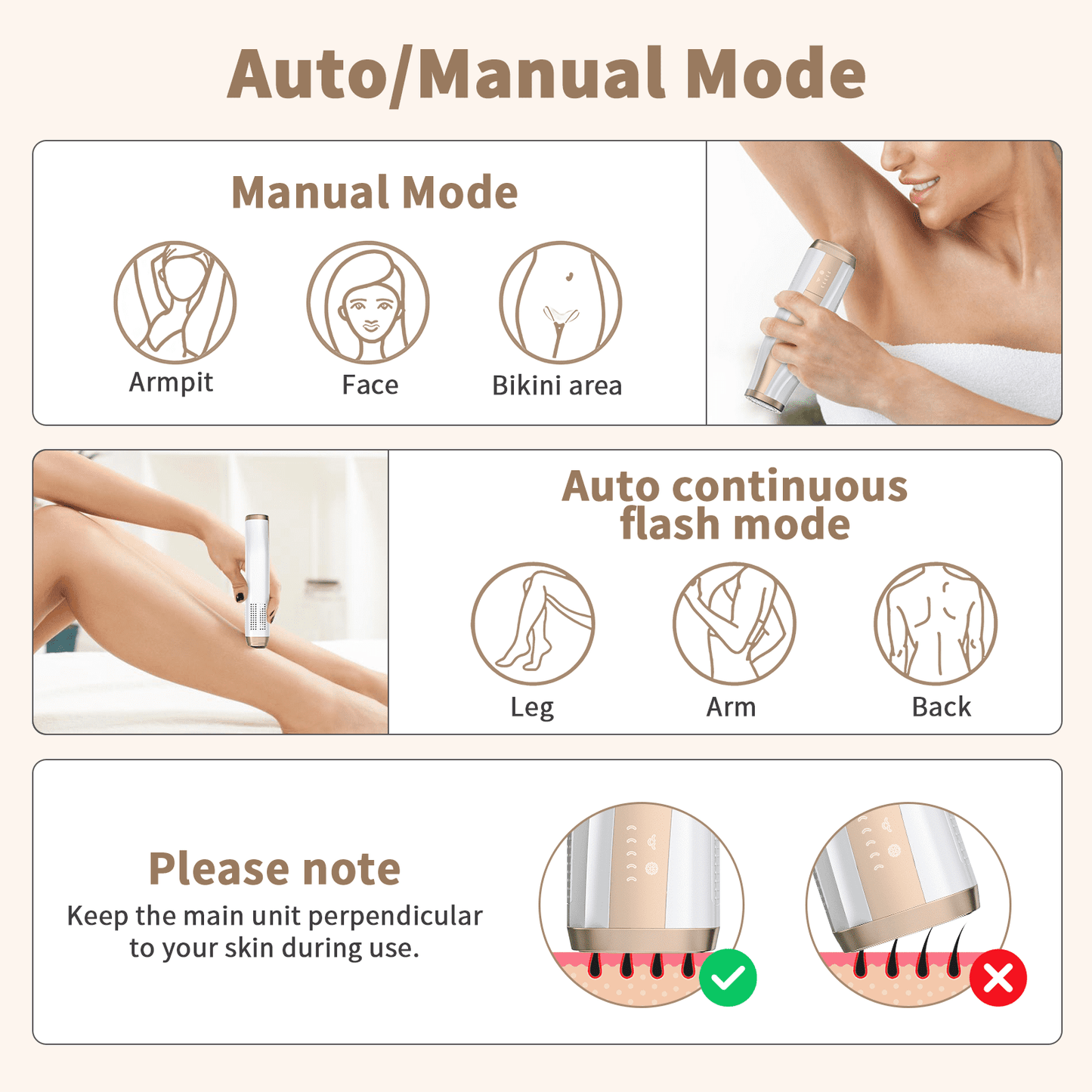 NEXPURE Laser Hair Removal - IPL System for Permanent Results, 5 Levels, 2 Modes, Full Body Hair Removal, Built-in Cooling, Shaver, Goggles