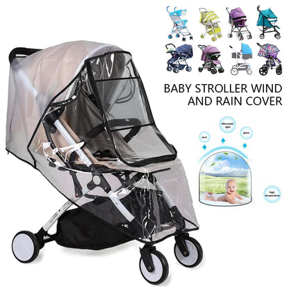 Qenwkxz Universal Stroller Raincover Rain Cover for Pushchair Buggy Pram Baby Travel Weather Shield