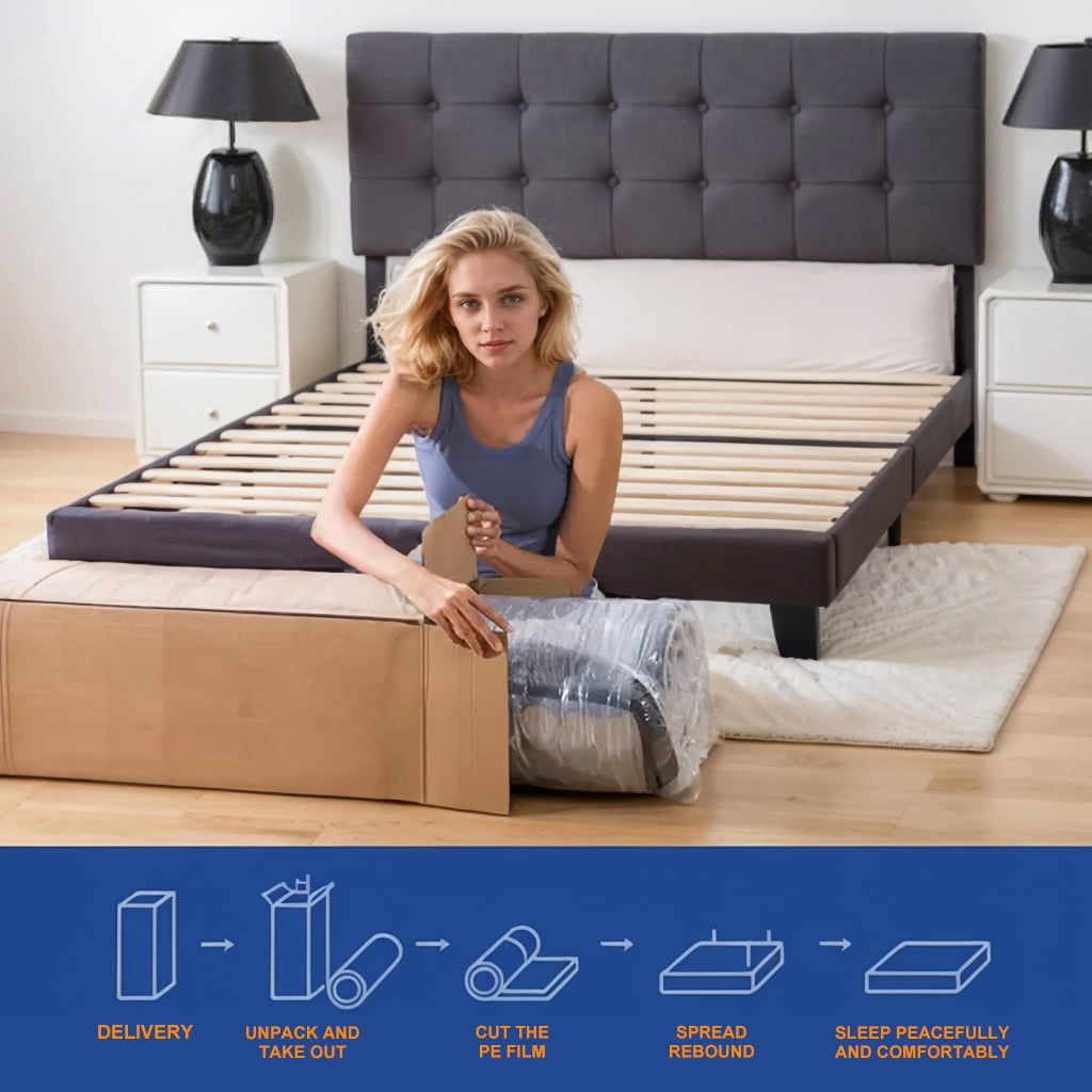 10 inch King Mattress, Memory Foam & Spring Hybrid Medium Comfort King Size in a Box,Adult