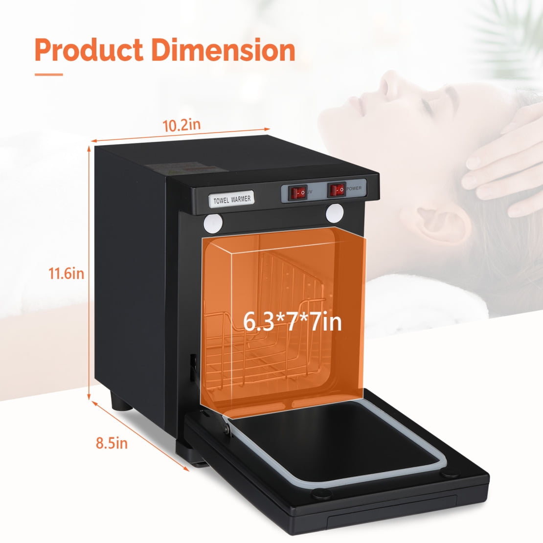 Towel Warmer, Hot Towel Warmer Cabinet, 5L Hot Towel Cabinet, Professional Mini Spa Towel Warmers for Facials, Barber, Salon, Esthetician, Gym, Hotel, Home Use, Black