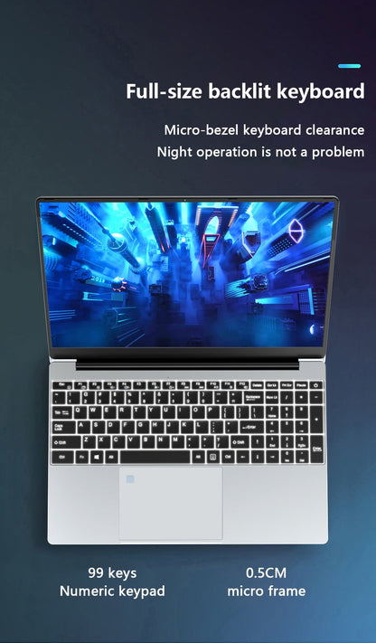KUU Yepbook 15.6in Laptop,8GB RAM, 512GB SSD, Intel Celeron N5095, Cooling System,Fingerprint,38000MWH Battery,Windows 11 Pro Laptops Computers,