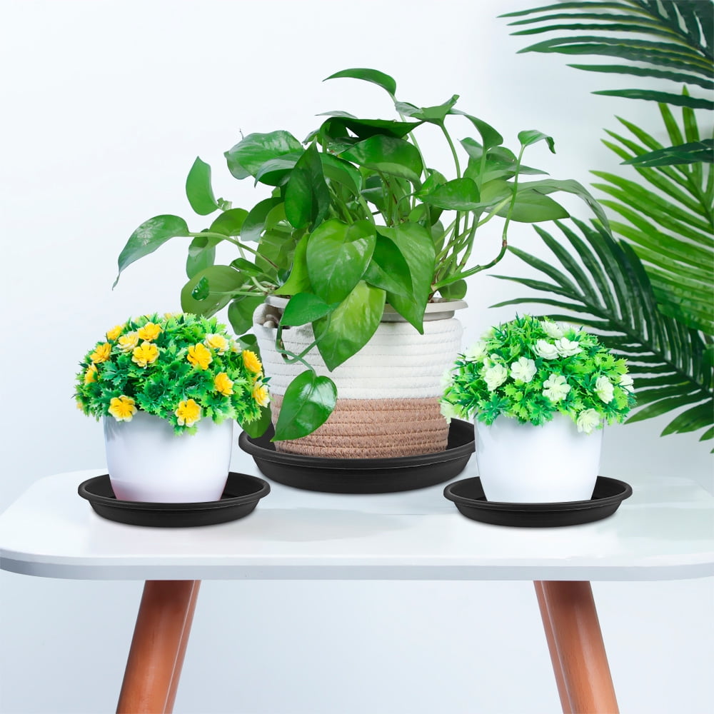 Kyoffiie 5PCS Plant Saucer Kit 6 8 10 12Inch Plastic Plant Trays Waterproof Sturdy Drip Flower Trays for Garden Yard Pots Planter