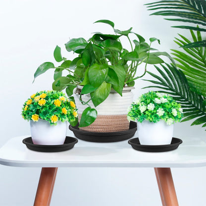Kyoffiie 5PCS Plant Saucer Kit 6 8 10 12Inch Plastic Plant Trays Waterproof Sturdy Drip Flower Trays for Garden Yard Pots Planter
