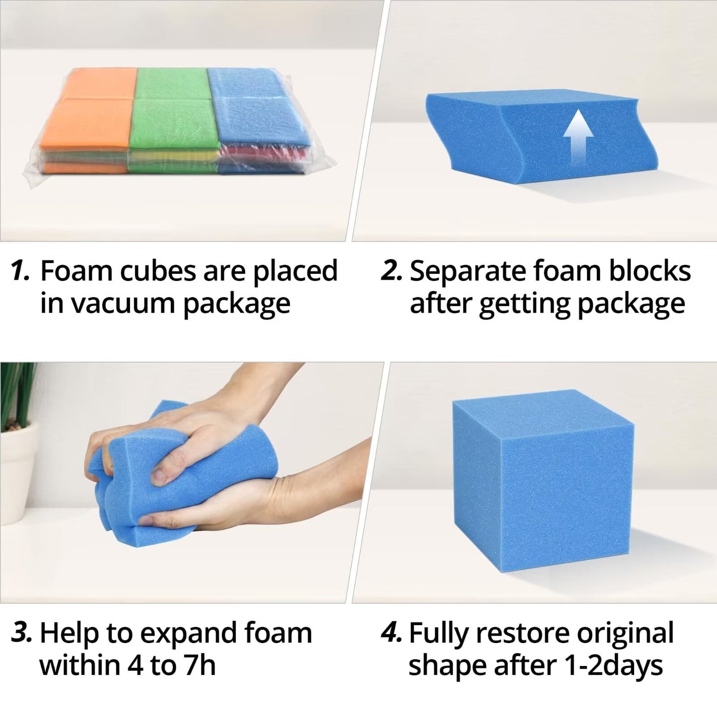 144 Pcs Multicolor Foam Cubes, Colorful Flame Retardant Big Foam Pit Blocks, High Quality Large Gymnastics Foam Blocks for Trampoline Arenas Parkour Courses Skateboard Parks, 5.9"x5.9"x5.9"