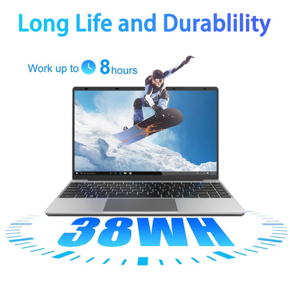 Temlicolo 14.1" Laptop, Intel Celeron N4020C, 8GB RAM PC, 256GB SSD, Windows 11 Pro, Webcam, Full HD 1920x1080 Laptops