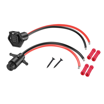 FUYGRCJ Trolling Motor Plug 12V 8 Gauge 2-Wire Quick Connector Kit Waterproof Trolling Motor Plug Male and Female Trolling Motor Socket for Marine Boats and Kayaks