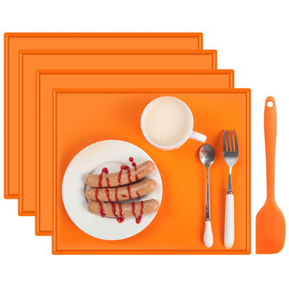 4pcs Silicone Dehydrator Mats with Edge Non-stick Dehydrator Sheets Multifunctional Dehydrator Trays with Silicone Scraper Dishwasher Safe for Making Fruit Leather Vegetables Herbs