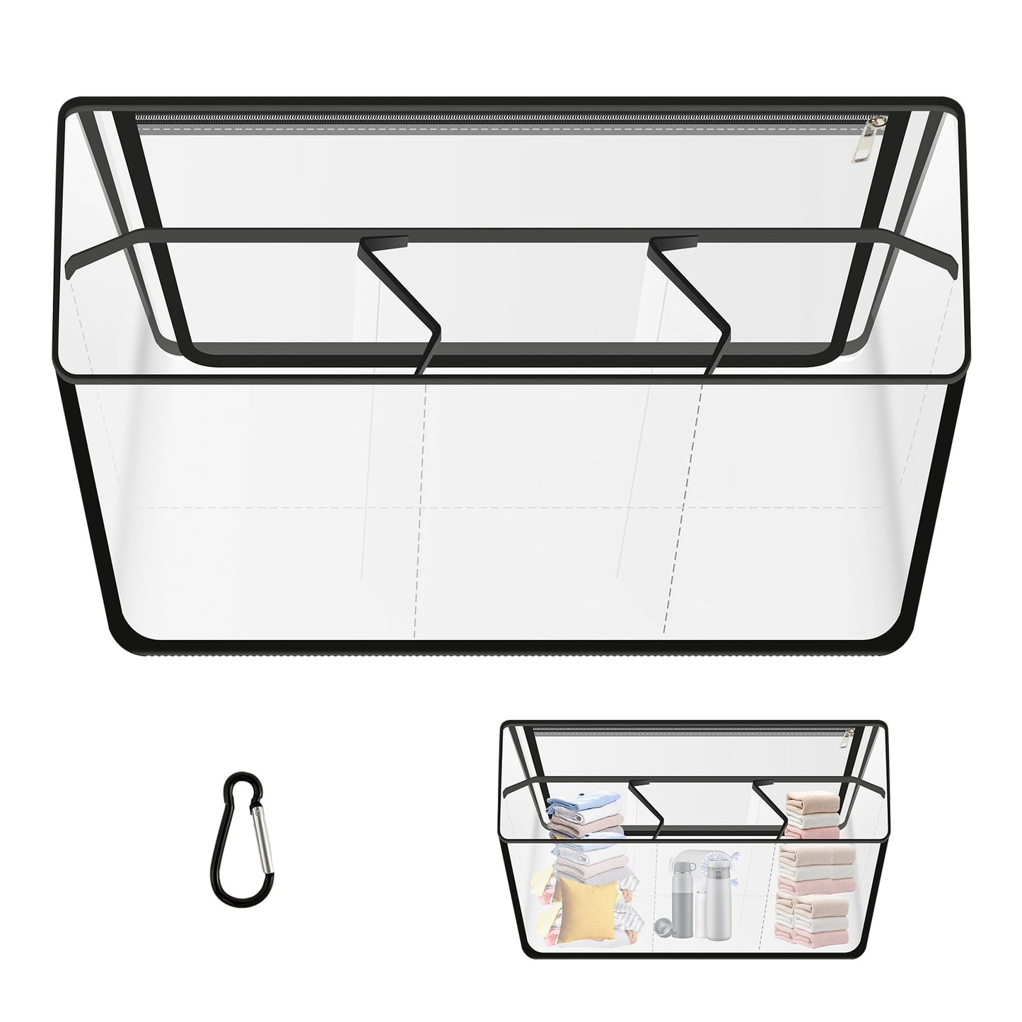 Clear Beach Bag Organizer Accessories for Bogg Bag X Large Waterproof Insert Divider Pouch PVC Storage Bag Clear Organizer Bags Clear Insert Divider Liner Bag