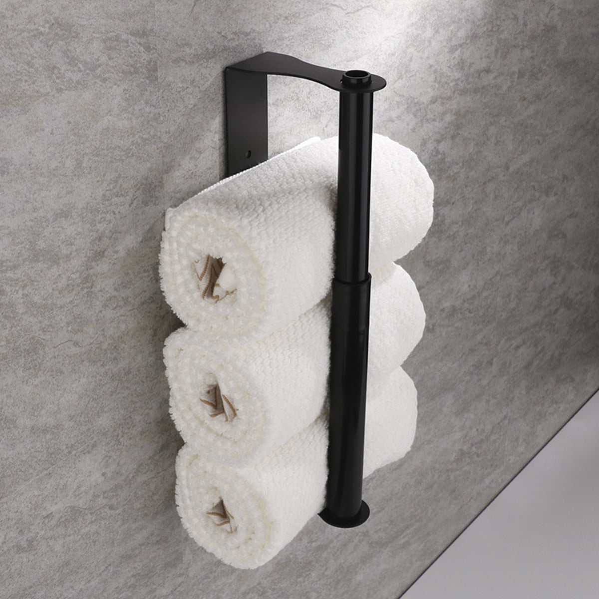 Wekvgz Paper Towel Holder Under Cabinet Wall Mount Stainless Steel Tissue Paper Roll Holder Heavy Duty Paper Roll Hanger Adhesive or Drilling Paper Towel Rack Durable Toilet Roll Holder for Bathroom