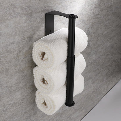 Wekvgz Paper Towel Holder Under Cabinet Wall Mount Stainless Steel Tissue Paper Roll Holder Heavy Duty Paper Roll Hanger Adhesive or Drilling Paper Towel Rack Durable Toilet Roll Holder for Bathroom