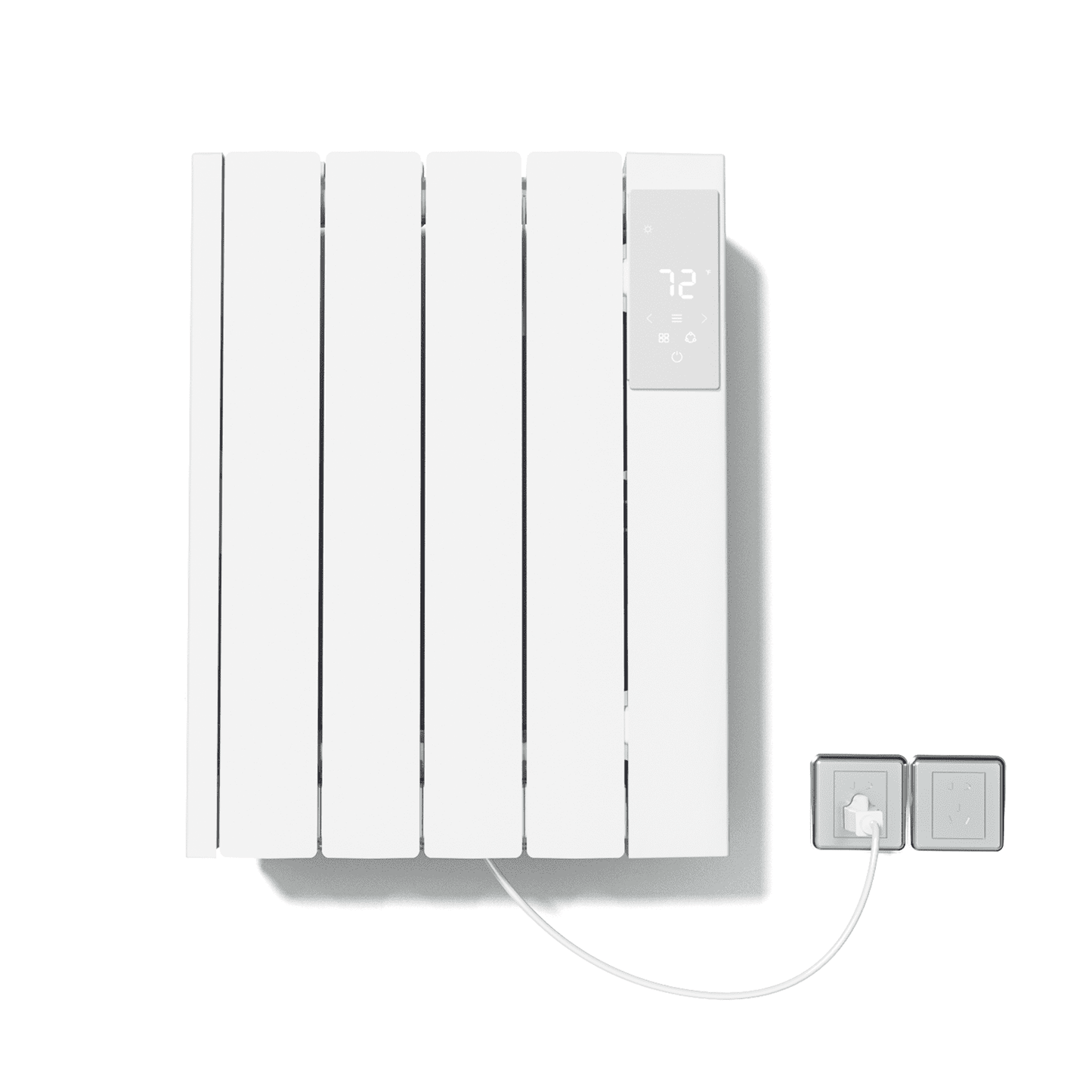 BREEZEHEAT 800W Panel Heater - Electric Wall/Freestanding Aluminium Radiator/LED Display, Adjustable Thermostat, Timer & Safety Protection for Indoor Use in Living Room/Bedroom/Bathroom