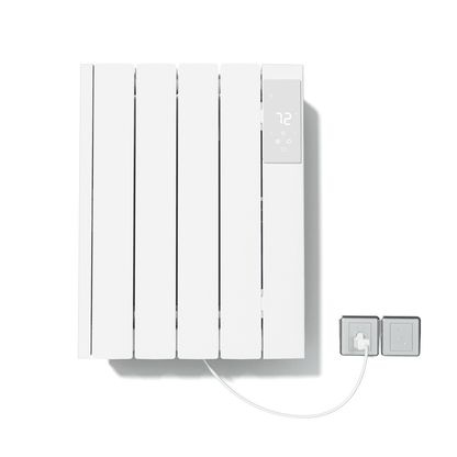 BREEZEHEAT 800W Panel Heater - Electric Wall/Freestanding Aluminium Radiator/LED Display, Adjustable Thermostat, Timer & Safety Protection for Indoor Use in Living Room/Bedroom/Bathroom