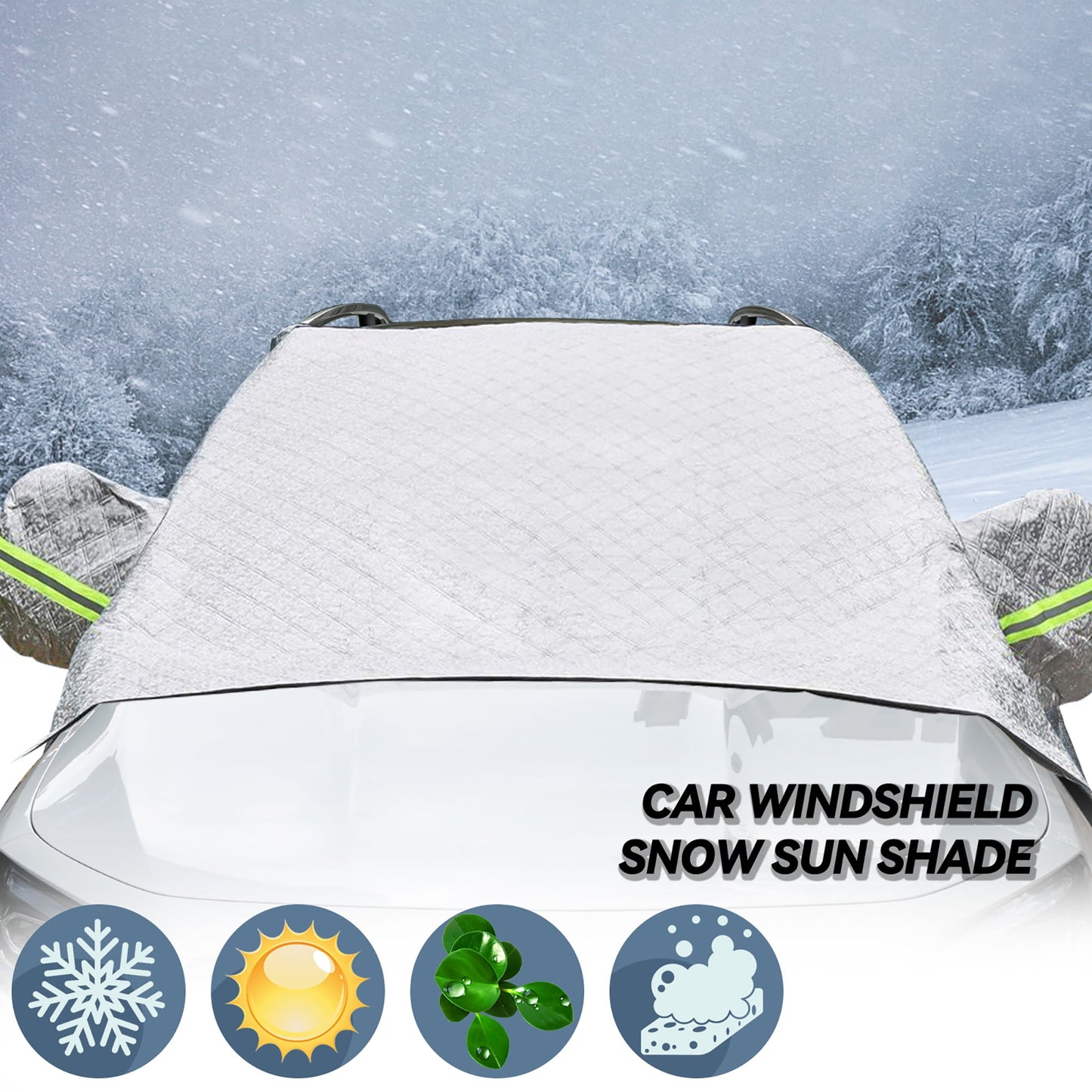 XUKEY Thick Car Windshield Sun Shade Windshield Cover Universal Snow Ice Rain Protector