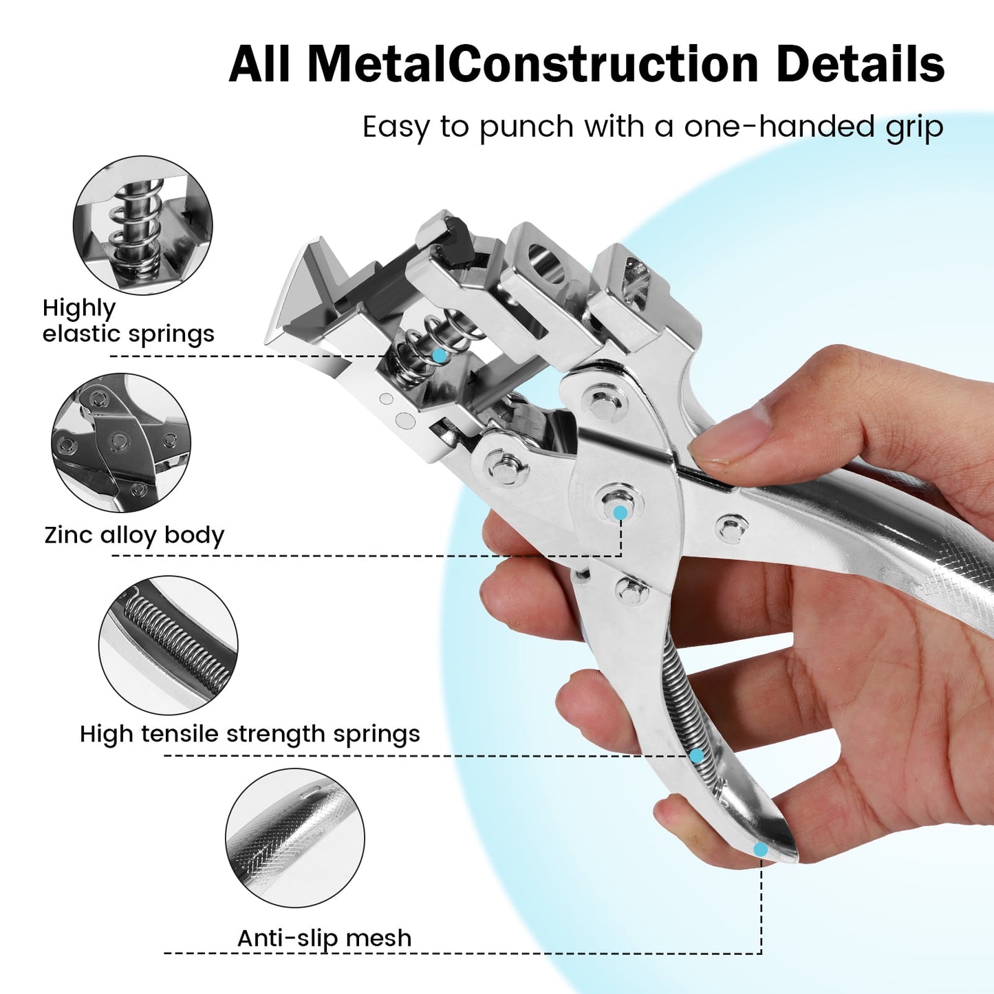 Txkrhwa 3 in 1 Badge Slot Metal Hole Punch, Handheld Card Puncher, Precise R5 Rounded Edge Corner Puncher, Hand Punch Tool for PVC Material, Business Cards, Paper and Cardstock