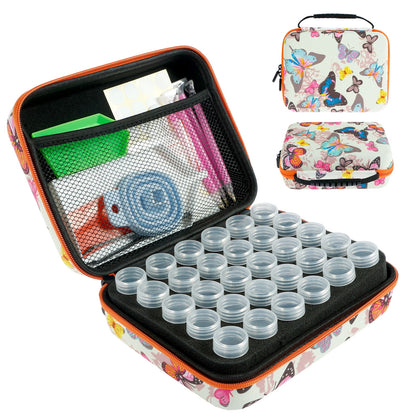 Diamond Art Storage Box 60/30 Slots Beads Storage Box Shockproof Diamond Storage Case Portable Lightweight Diamond Art Storage Containers with Diamond Art Accessories and Tools Kit for DIY Art Craft