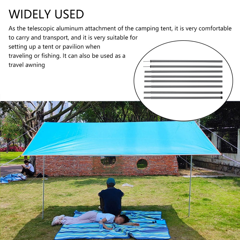 Nyidpsz Adjustable Universal Tent Poles Telescoping Tarp Poles Bars Iron Awning Support Rods for Camping Canopy Awning Shelter