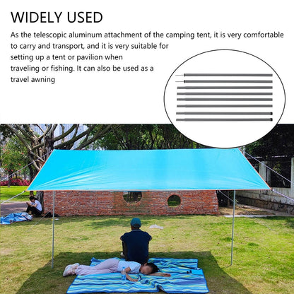 Nyidpsz Adjustable Universal Tent Poles Telescoping Tarp Poles Bars Iron Awning Support Rods for Camping Canopy Awning Shelter