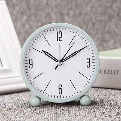 Tcwhniev Modern Silent Sweep Alarm Clocks Bedside Non Ticking Battery Powered with Night Light Table Clocks Simply Travel Desk for Bedroom Office (Green)