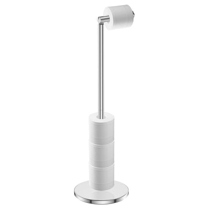 Toilet Paper Holder Freestanding Stainless Steel Foldable,Dispenser for Store Spare Toilet Paper for Bathroom, Washroom,Silver