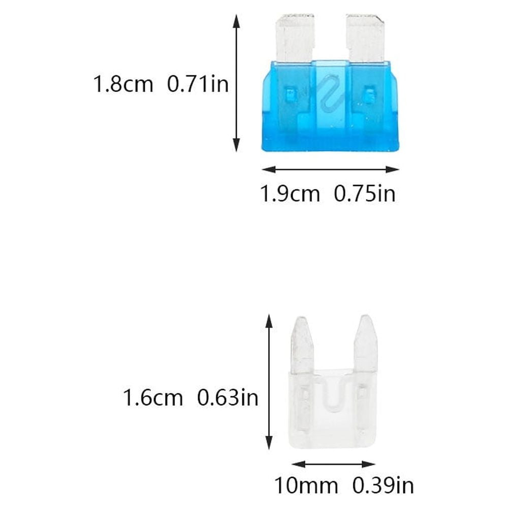 Txkrhwa 220Pcs Car Blade Fuses Assortment Kit Automotive Fuses Standard & Mini Car Boat Truck SUV Automotive Replacement Fuses