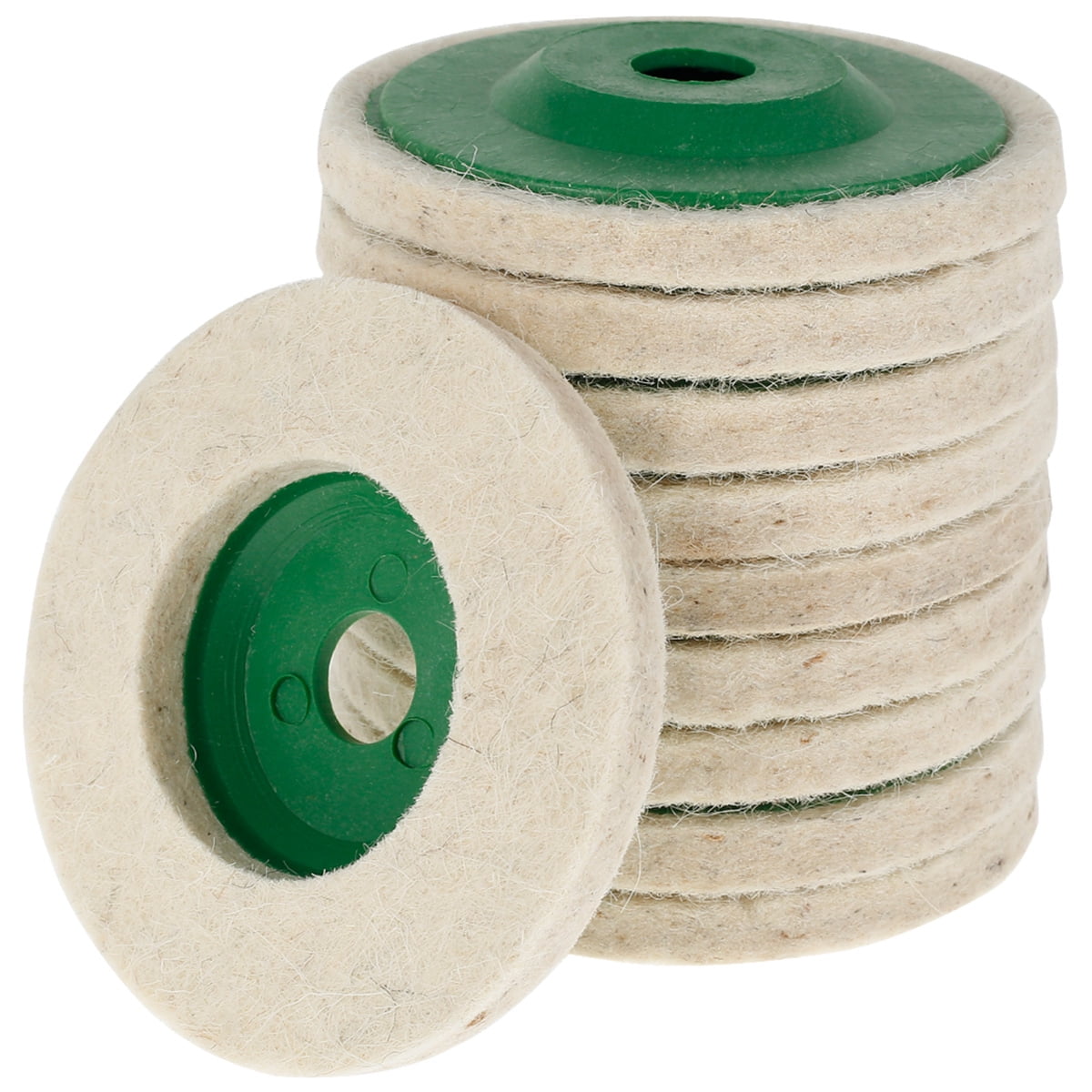 Wekvgz 10pcs Wool Felt Disc - 4 Inch Felt Polishing Wheel Disc, Wear Resistant Round Felt Buffing Wheel Pads