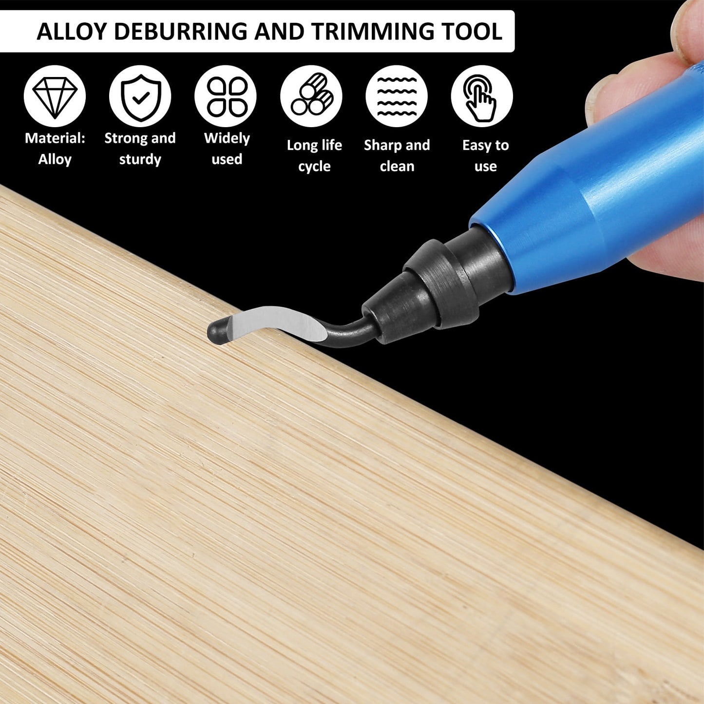 Txkrhwa Deburring Tool Kit, Edge Burr Remover, Edges Removing Hand Tool, Burr Removal Reamer Tool with 10 Extra Blades for Metal, PVC Plumbing Pipe, 3D Printing, Plastic, Copper, Resin Art