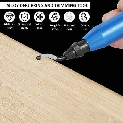 Txkrhwa Deburring Tool Kit, Edge Burr Remover, Edges Removing Hand Tool, Burr Removal Reamer Tool with 10 Extra Blades for Metal, PVC Plumbing Pipe, 3D Printing, Plastic, Copper, Resin Art