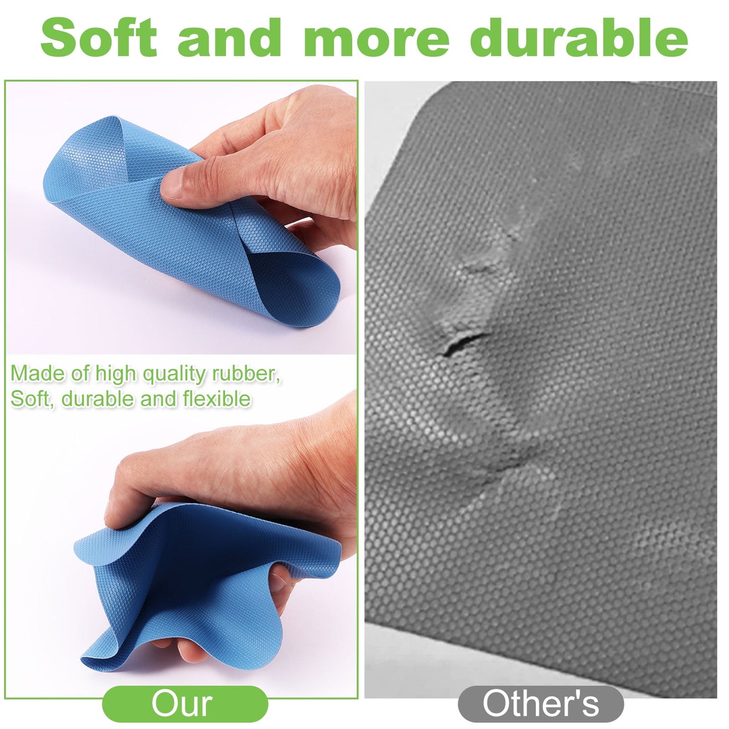 Hvxrjkn 12Pcs Jar Gripper Pads,Manual Rubber Jar Opener Grippers Multi-Purpose Non-Slip Bottle Lid Openers Round Square Kitchen Jar Opener Table Pads for Elderly Children Women Weak Hands