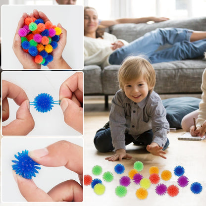 Wekvgz Spiky Hedge Balls Multi-color Soft Sensory Balls, Stress Relief Calming Sensory Fidget Toys (100 Pcs)