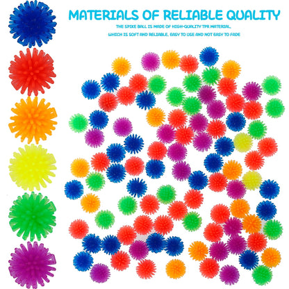 Wekvgz Spiky Hedge Balls Multi-color Soft Sensory Balls, Stress Relief Calming Sensory Fidget Toys (100 Pcs)