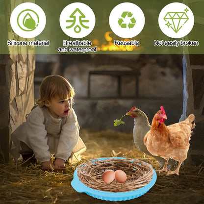 Jetcloudlive 4Pcs Chicken Nesting Box Pads Washable Chicken Coop Mat Chicken Nesting Pads Breathable Chicken Nest Pads Waterproof Chicken Nesting Box Liners for Chickens