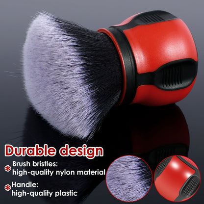 Txkrhwa Car Detailing Brush, Ultra Soft Bristles Brush, Auto Interior Dusting Brush with Storage Rack, Car XL Curveball Synthetic Brush Cleaning Tool, Covers Large Area Inside or Outside Vehicles