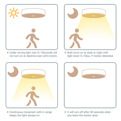 NYIDPSZ 17 LEDs Wireless Battery Powered Motion Sensing Indoor LED Ceiling Light (without Battery)