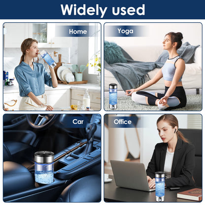 Jetcloudlive Hydrogen Water Bottle,Efficient Hydrogen Water Maker Bottle 360ml Hydrogen Water Generator Non-Slip Hydrogen Water Ionizer Machine Good Sealing Hydrogen Rich Water Cup Reusable for Home