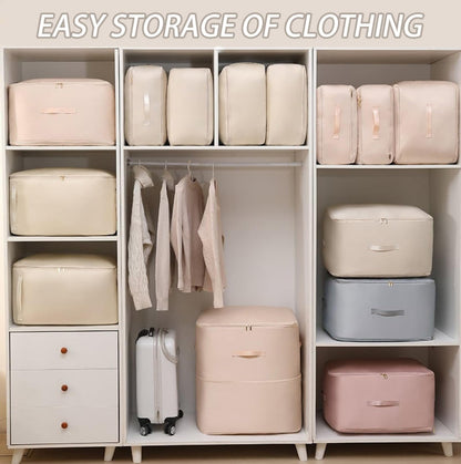 Ultra Space Saving Self Compression Organizer, Portable Heavy Duty Moving Bags, Storage Tote for Space Saving, Waterproof Self Compressing Moving Clothes Organizer Bags