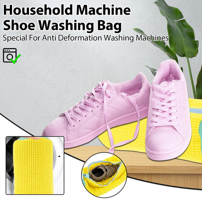 Pluokvzr 2Pcs Shoe Laundry Bags,Shoe Washing Bags,Shoe Washing Machine Bag for Sneaker Gym Shoes,with Zipper,Yellow,15.21" x 7.41"