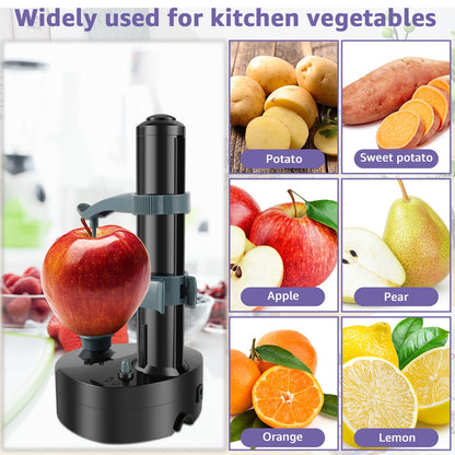 Jetcloudlive Electric Potato Peeler Multifunction Apple Peeler Rapid Rotating Peeling Machine Automatic Rotating Fruit Potato Peeler Kitchen Peeling Tool