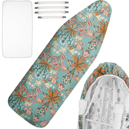 Ironing Board Cover and Pad 57.8×18.8in Ironing Board Cover with Elastic Edges Scorch Resistant Ironing Board Cover Set with Ironing Mat 4 Fasteners Printed Pattern Easy to Install for Dorm Home