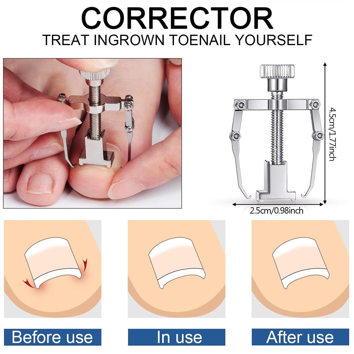 Tcwhniev Podiatrist Toenail Clippers,10 Pcs Toe Nail Clippers for Thick Nails and Ingrown Toenails,Professional Toenail Clippers Set,Toe Nail Clippers for Adult and Seniors