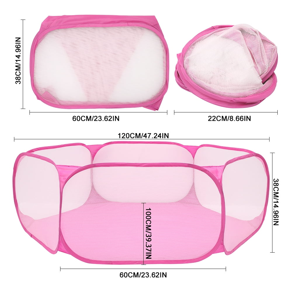 Rzvnmko Portable Cute Children Ball Pit, Indoor and Outdoor Easy Folding Ball Play Pool Kids Toy Play Tent